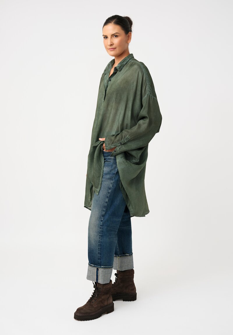 Rundholz DIP Overydyed Sheen Finish Button Down Tunic
