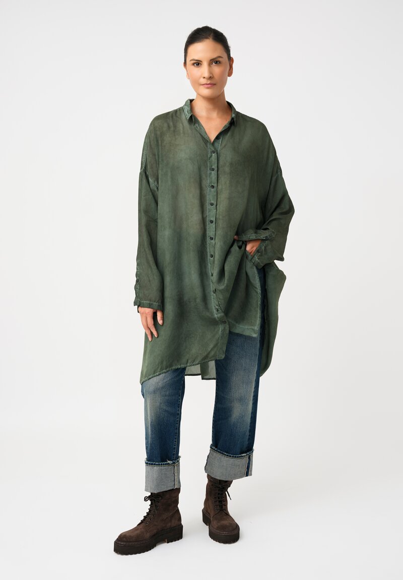 Rundholz DIP Overydyed Sheen Finish Button Down Tunic