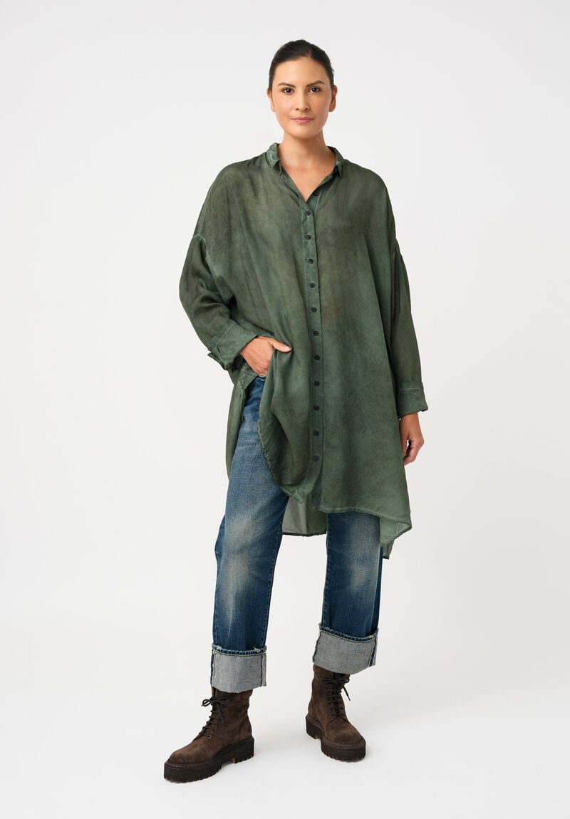 Rundholz DIP Overydyed Sheen Finish Button Down Tunic