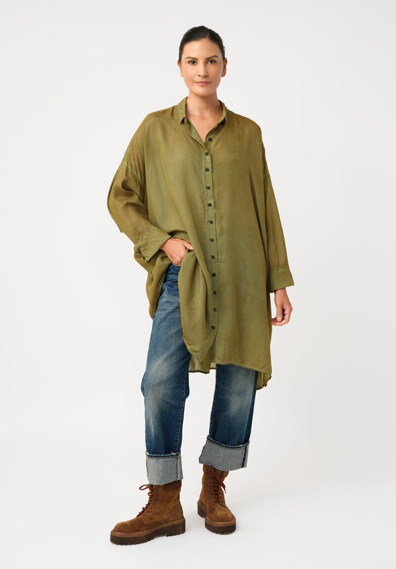 Rundholz DIP Overydyed Sheen Finish Button Down Tunic