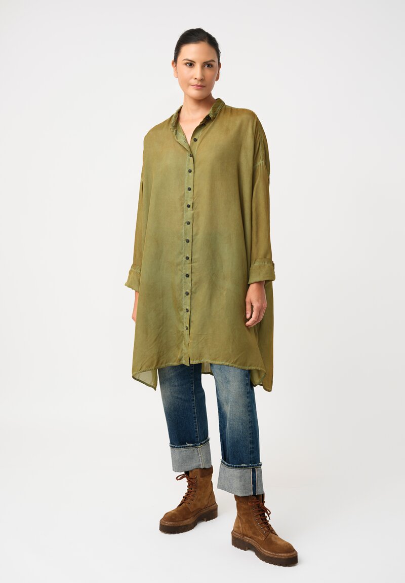 Rundholz DIP Overydyed Sheen Finish Button Down Tunic