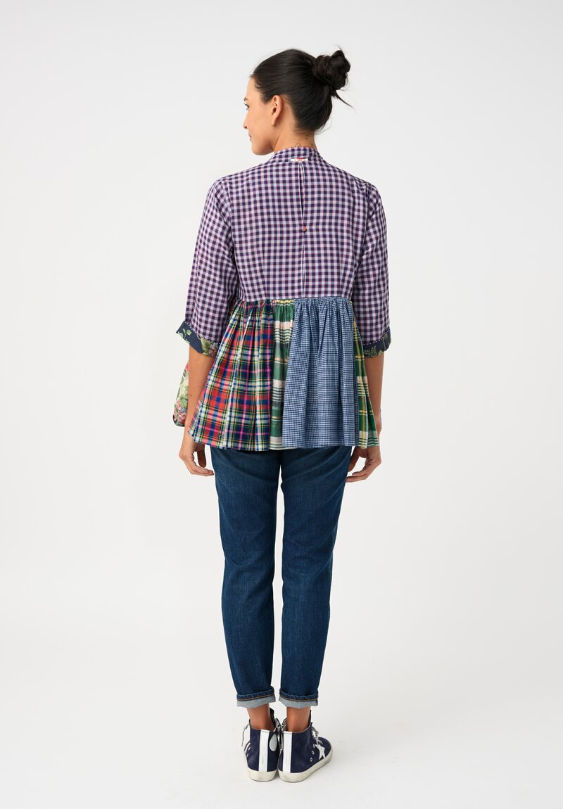 Péro Silk? Blend Peonies Deep-V Gathered Jacket