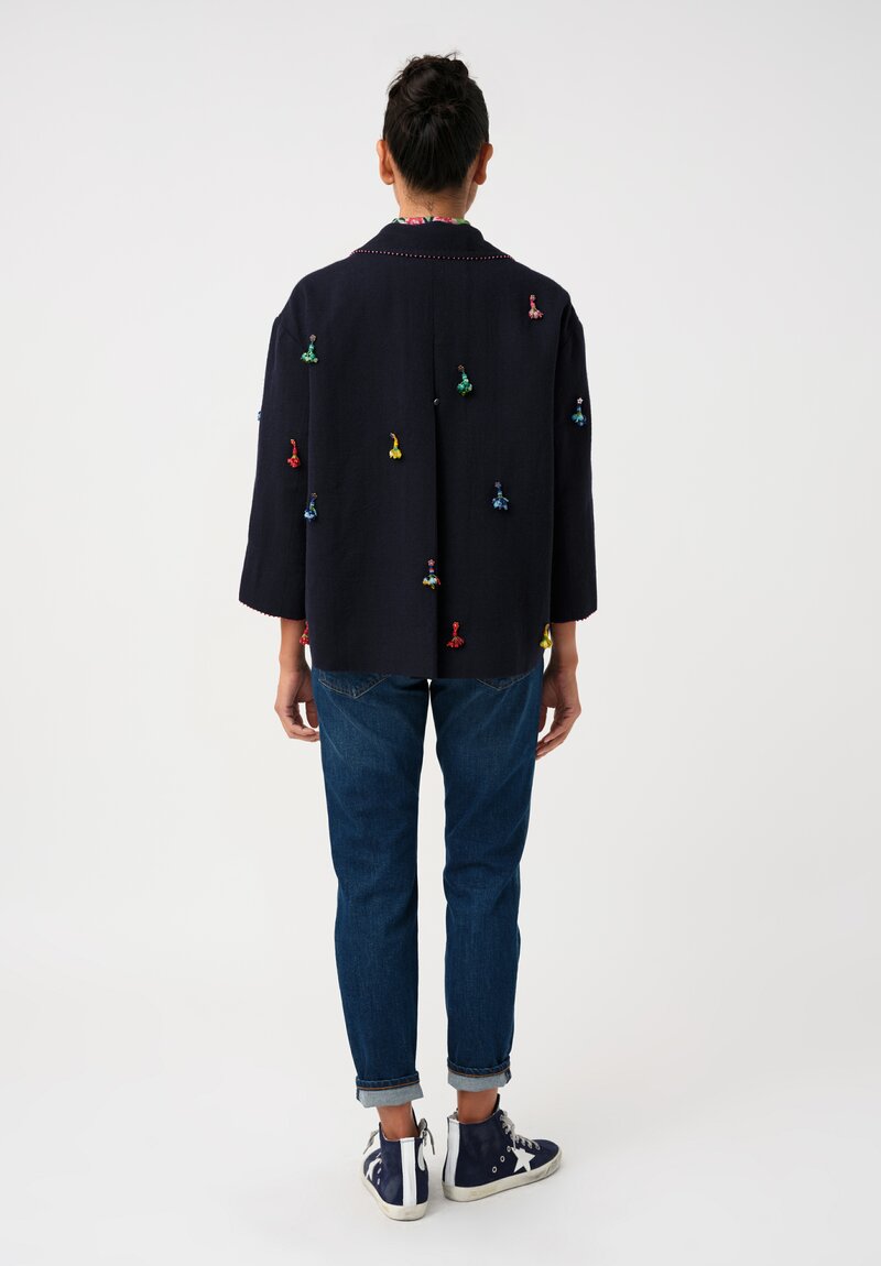 Péro Beaded Bouquet Embellished A-Line Jacket