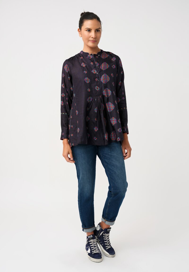 Péro Silk Two-Piece Gathered Pleat Top