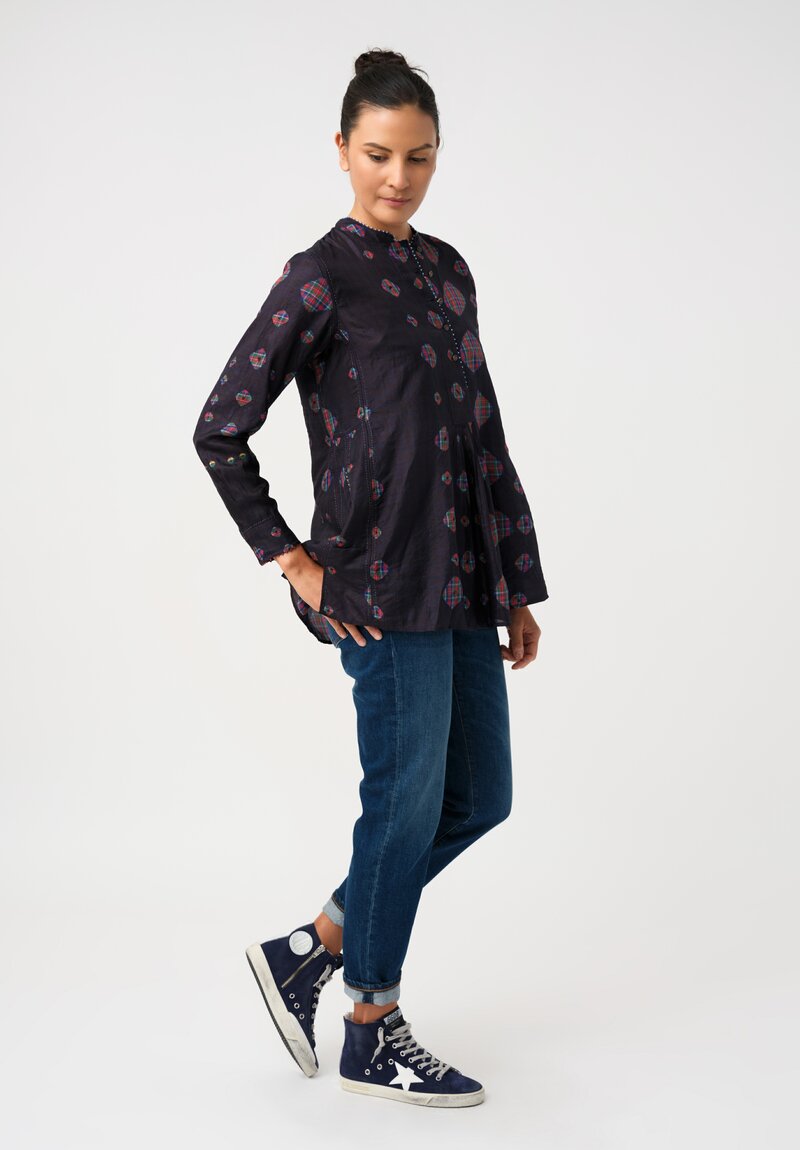 Péro Silk Two-Piece Gathered Pleat Top