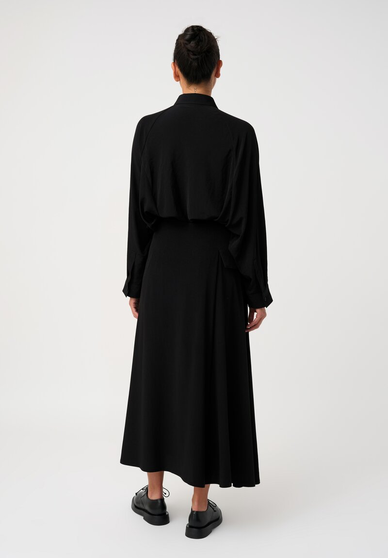 Yohji Yamamoto Faux Wrap Culotte Pants in Black	