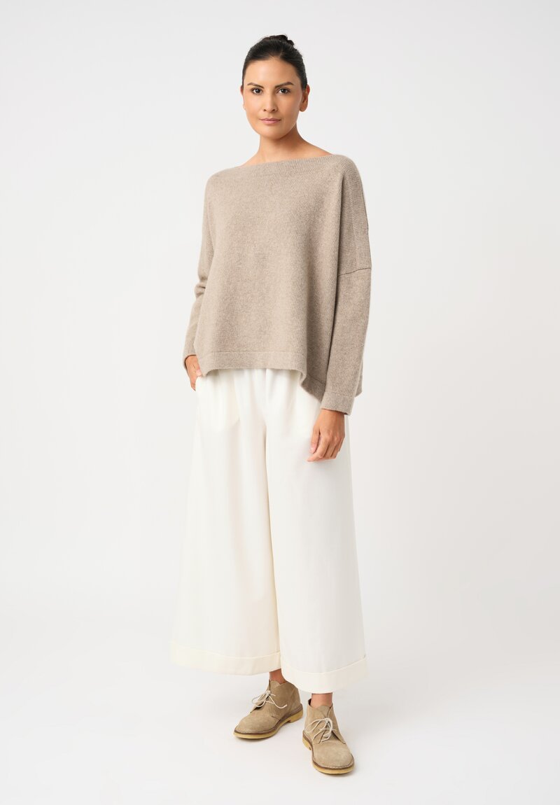 Daniela Gregis Thermal Weave Tasche Pigiama Pants in Panna Cream