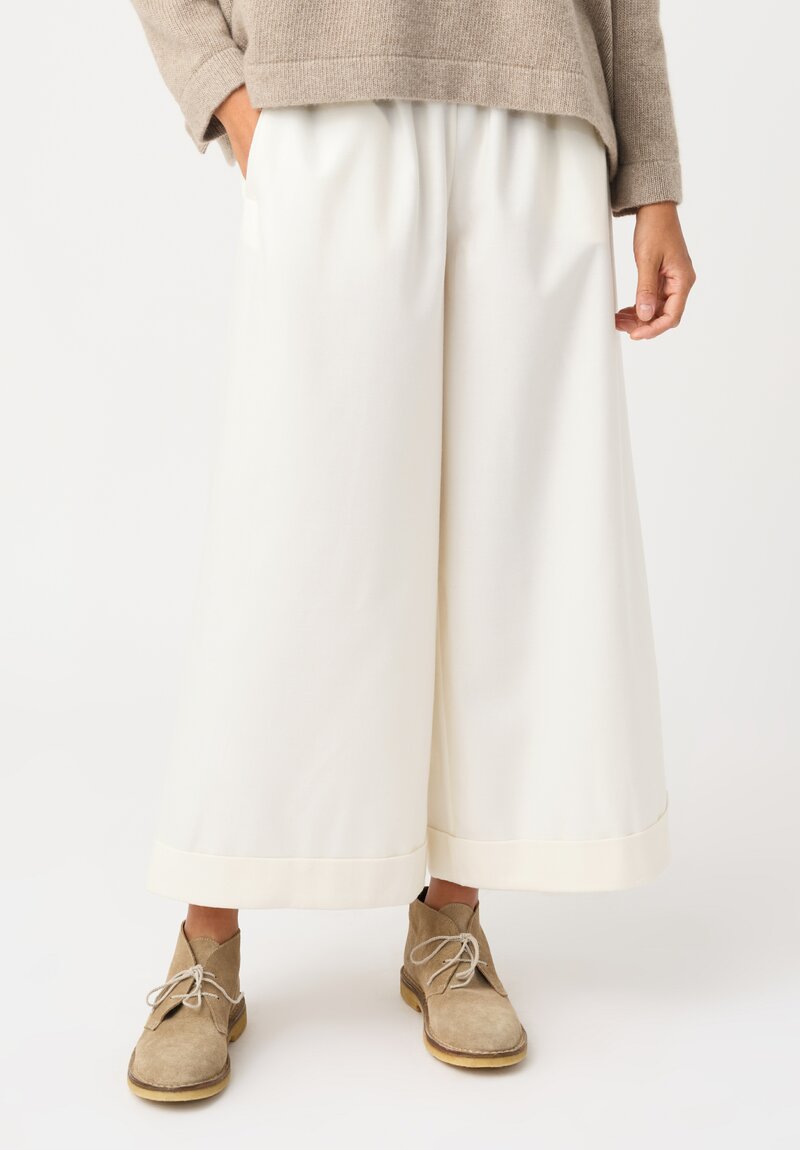 Daniela Gregis Thermal Weave Tasche Pigiama Pants in Panna Cream