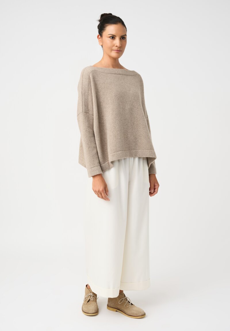 Daniela Gregis Thermal Weave Tasche Pigiama Pants in Panna Cream