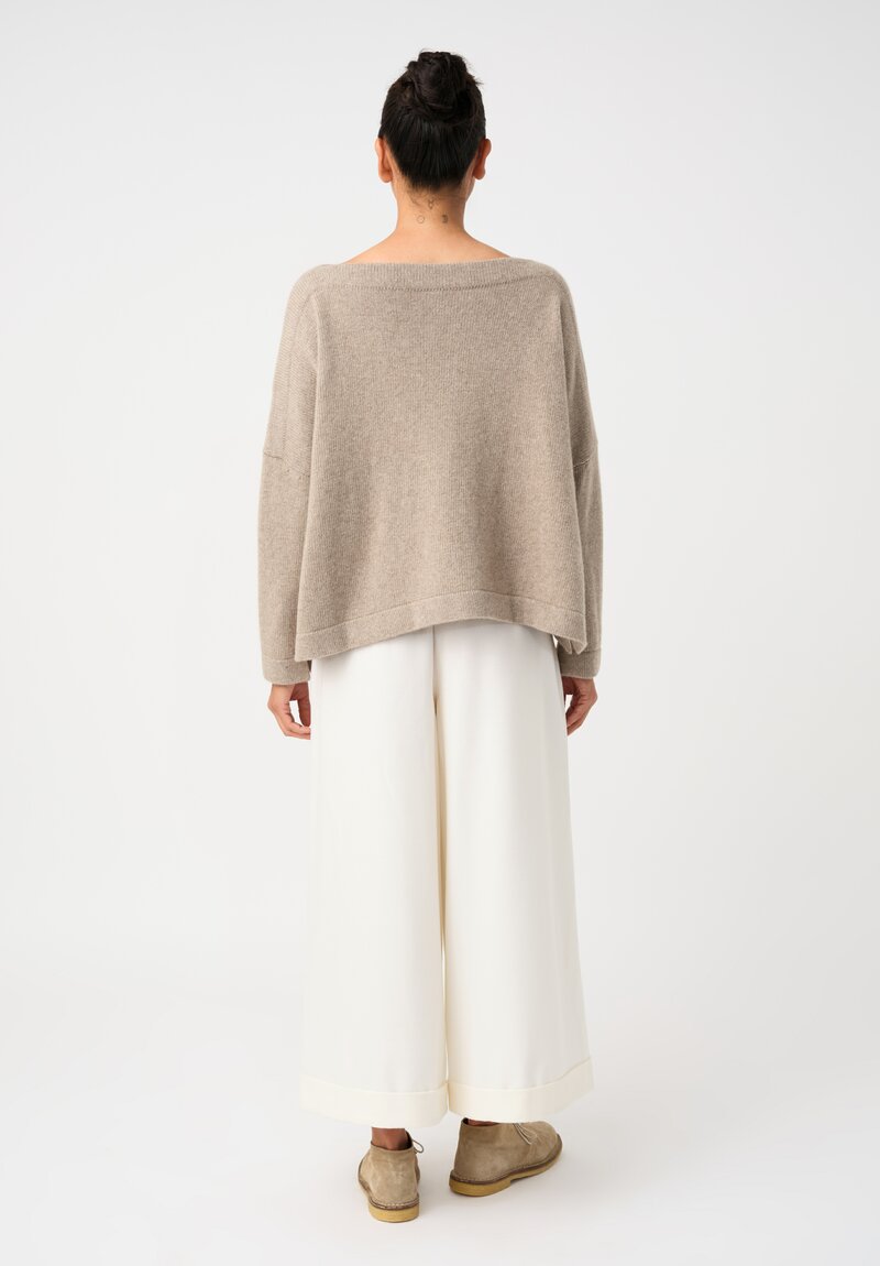 Daniela Gregis Thermal Weave Tasche Pigiama Pants in Panna Cream