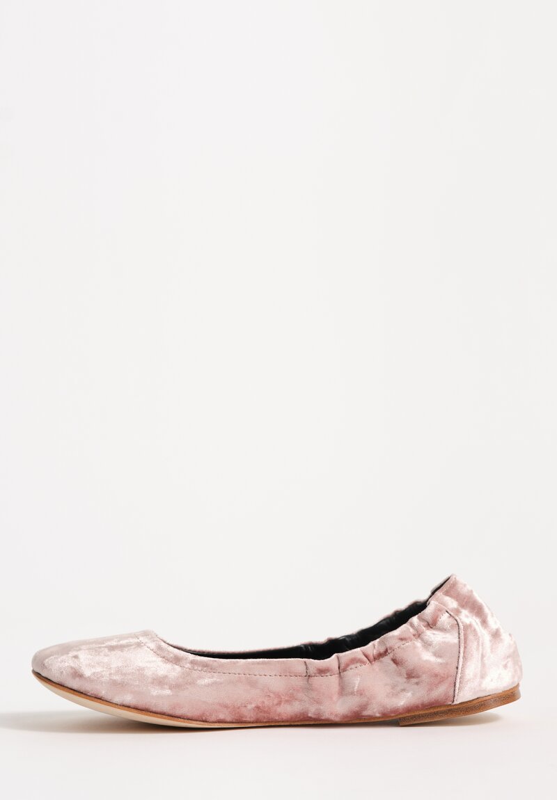 Daniela Gregis Cotton Velvet Elastico Ballerina Flats