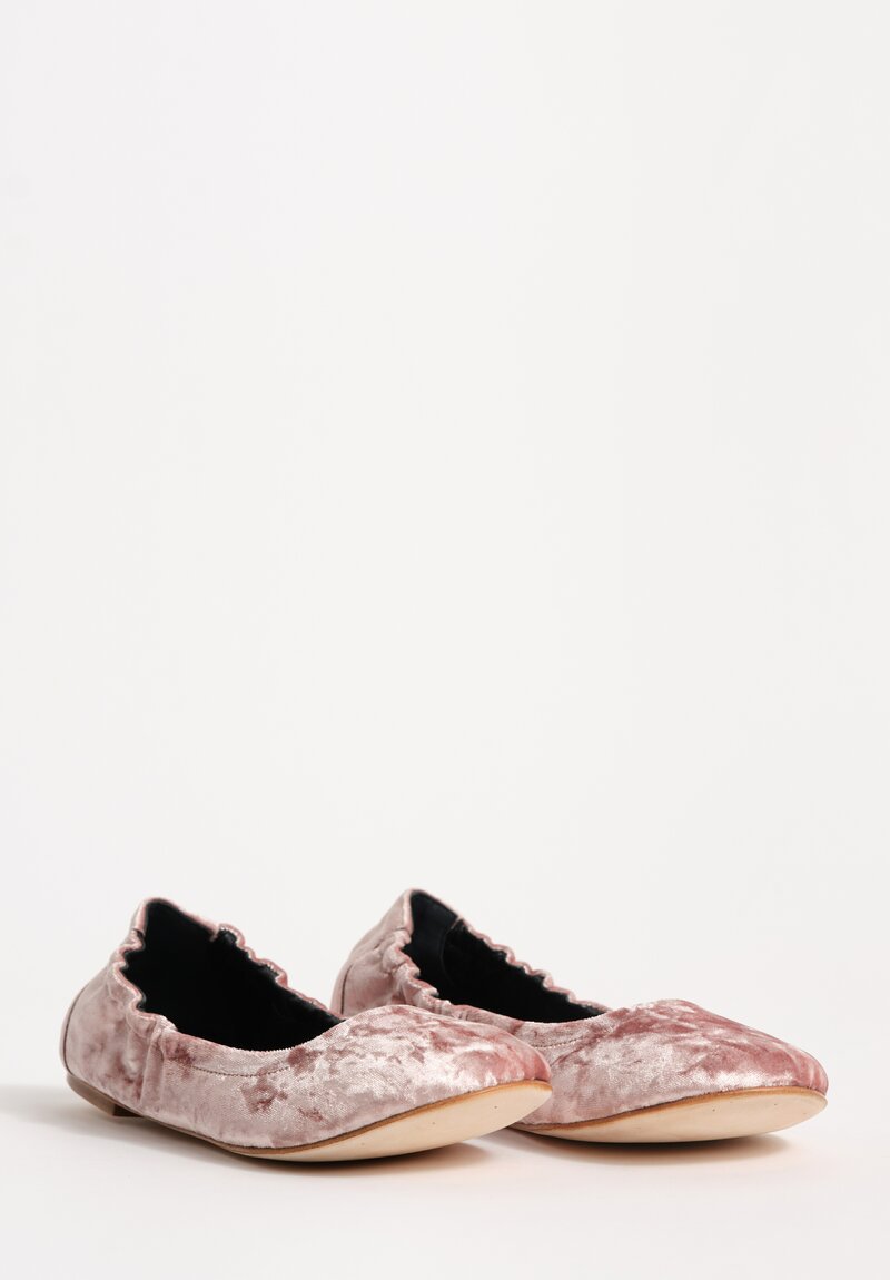 Daniela Gregis Cotton Velvet Elastico Ballerina Flats