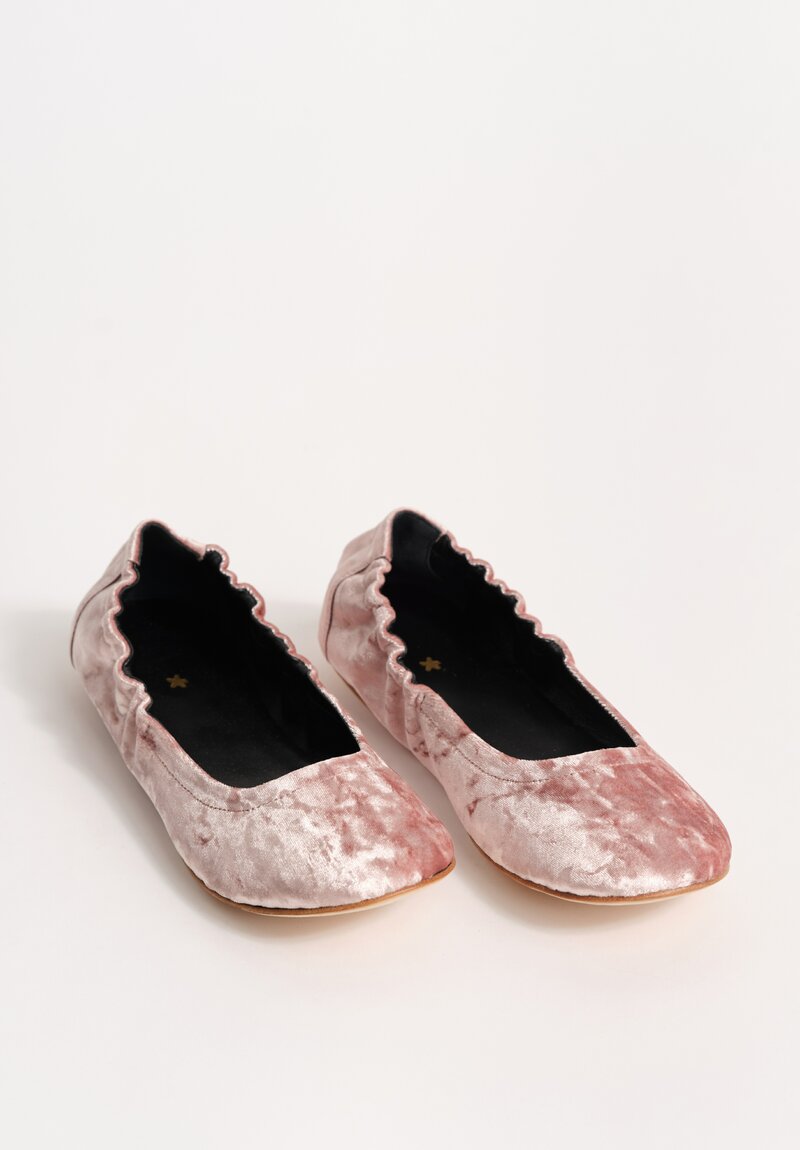 Daniela Gregis Cotton Velvet Elastico Ballerina Flats