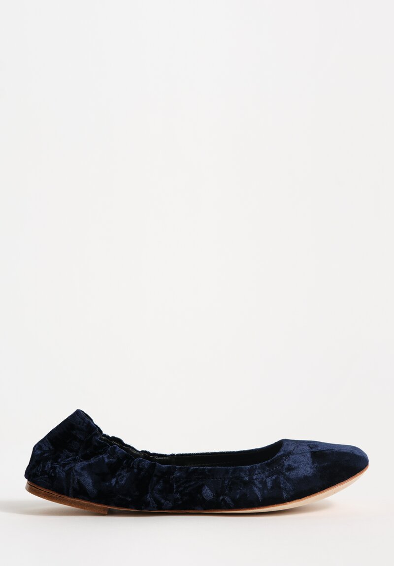 Daniela Gregis Cotton Velvet Elastico Ballerina Flats