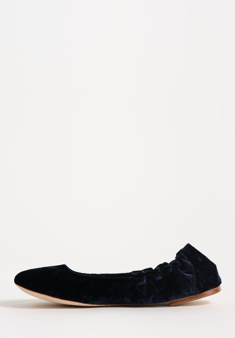 Daniela Gregis Cotton Velvet Elastico Ballerina Flats