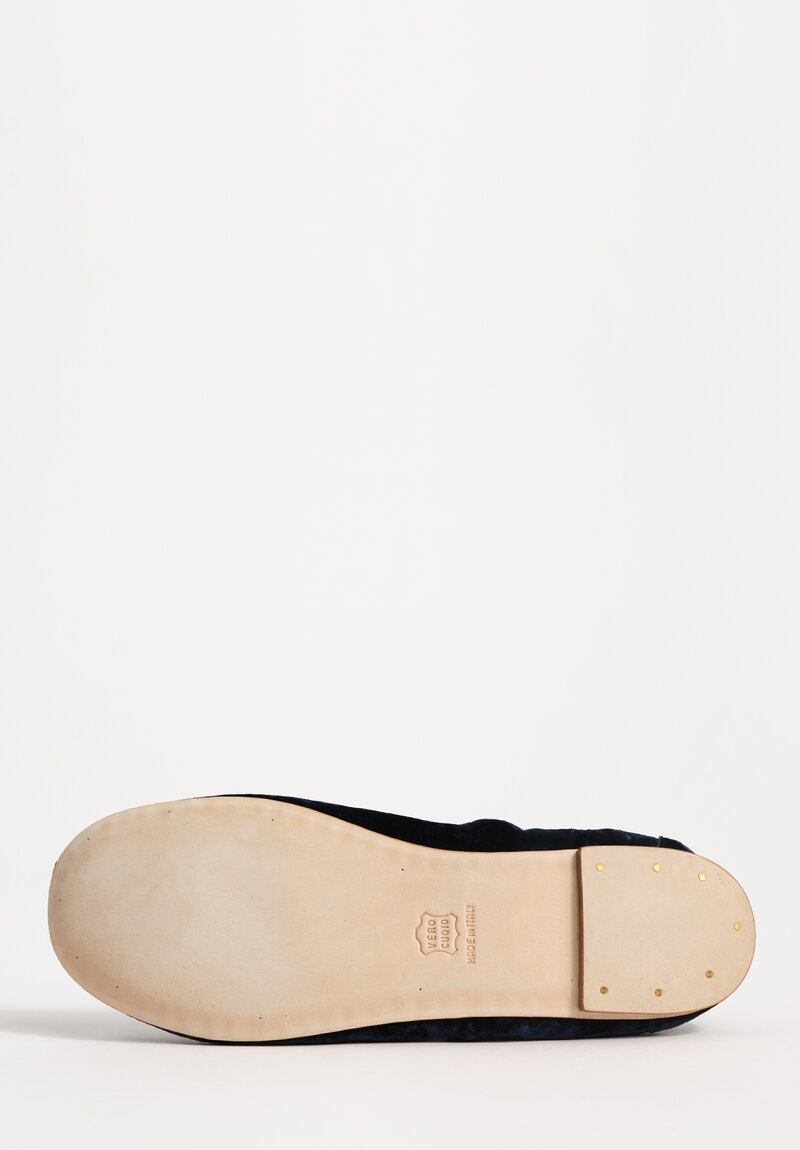 Daniela Gregis Cotton Velvet Elastico Ballerina Flats