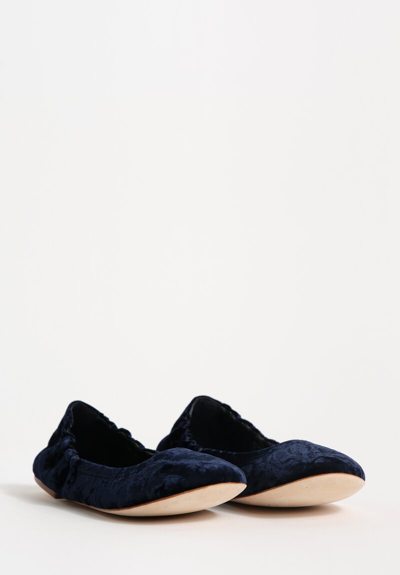 Daniela Gregis Cotton Velvet Elastico Ballerina Flats