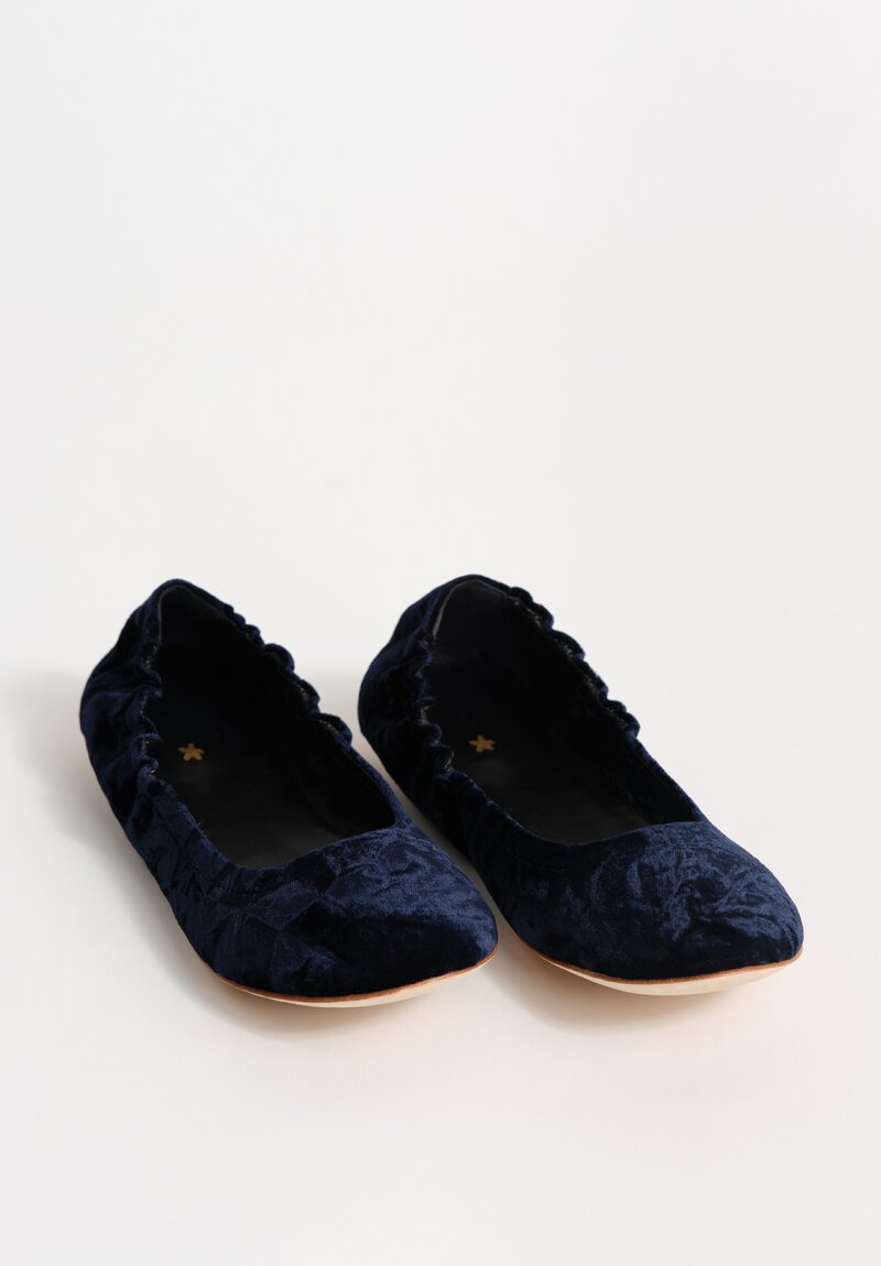 Daniela Gregis Cotton Velvet Elastico Ballerina Flats