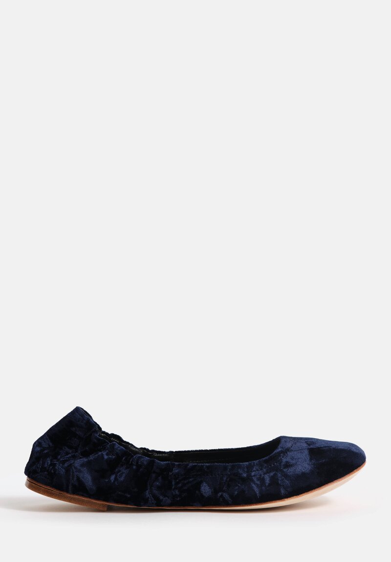 Daniela Gregis Cotton Velvet Elastico Ballerina Flats