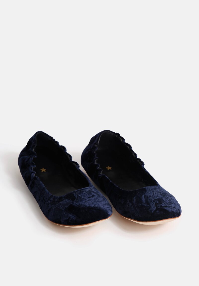 Daniela Gregis Cotton Velvet Elastico Ballerina Flats