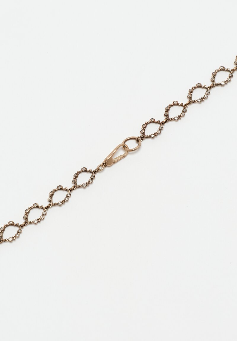 Noguchi Bijoux 14K White Gold Tsubu Open-Link Necklace with Pavé Diamonds	