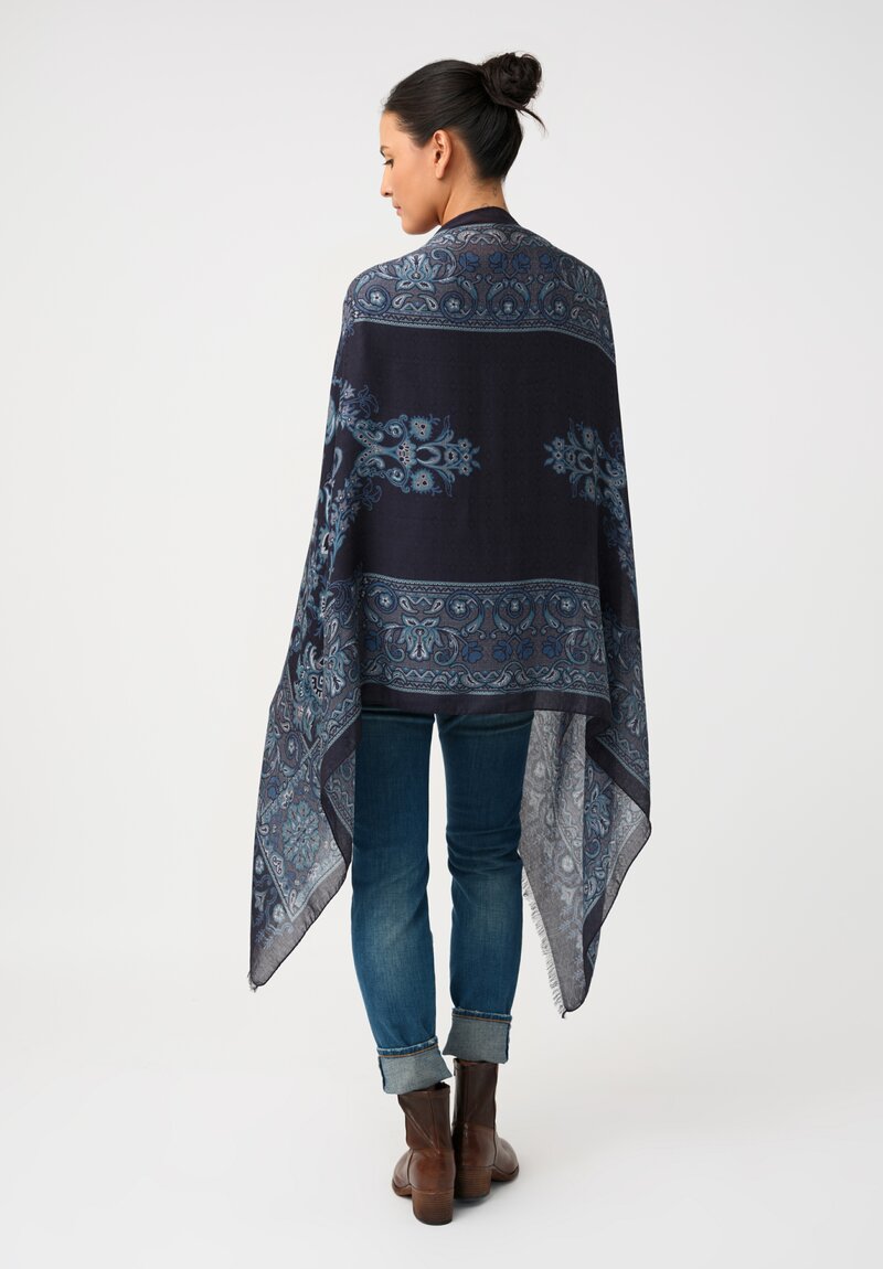 Etro Cotton-Blend Geometric Floral Scarf