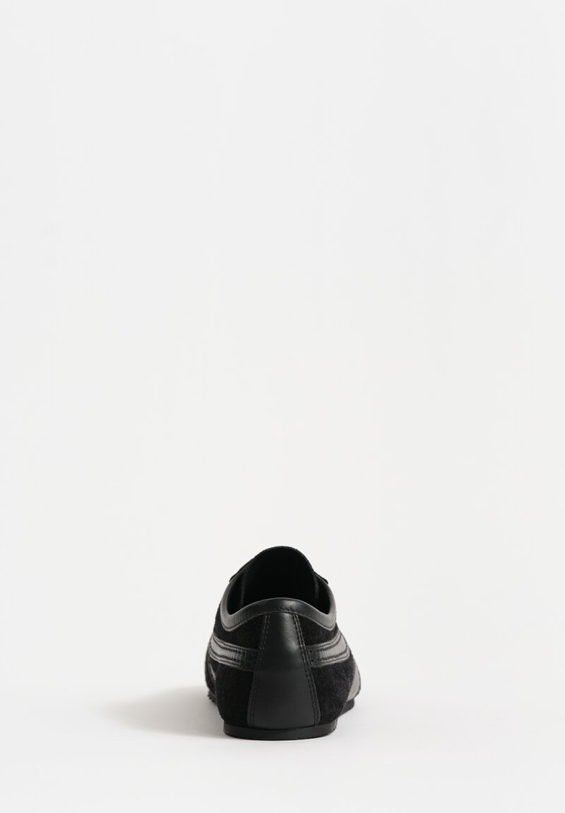 Dries Van Noten Calfskin Suede Sneakers with Leather Trim