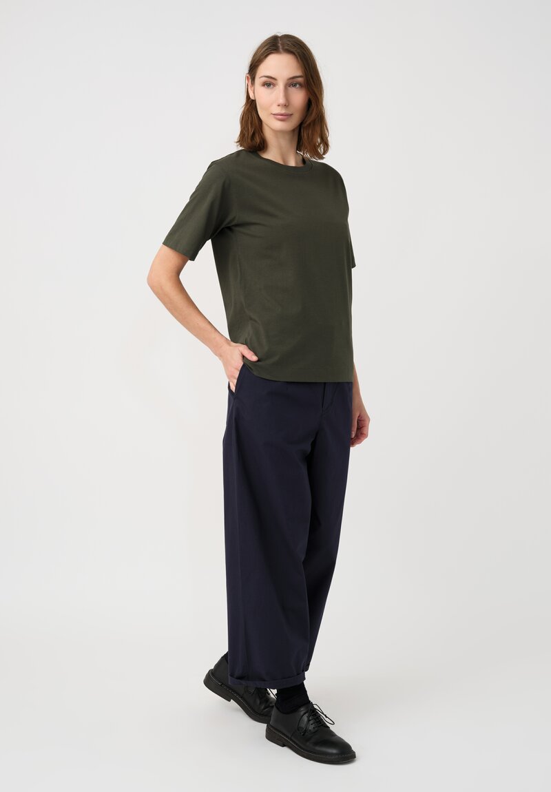 Dries Van Noten Woven Cotton Heydu Crew Neck T-Shirt