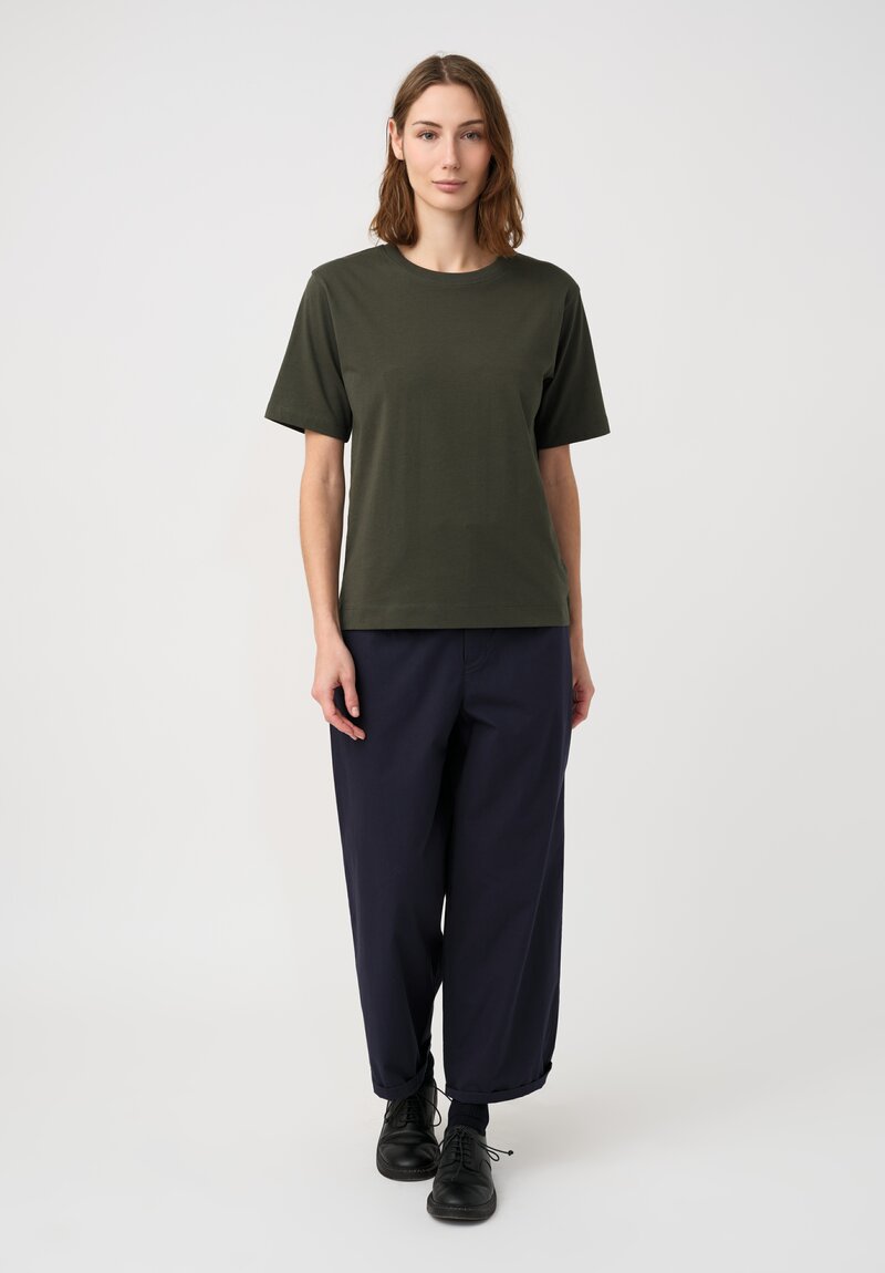 Dries Van Noten Woven Cotton Heydu Crew Neck T-Shirt