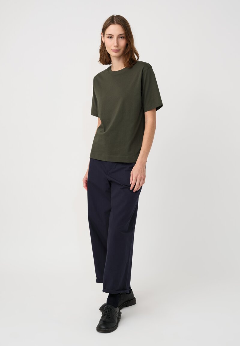 Dries Van Noten Woven Cotton Heydu Crew Neck T-Shirt