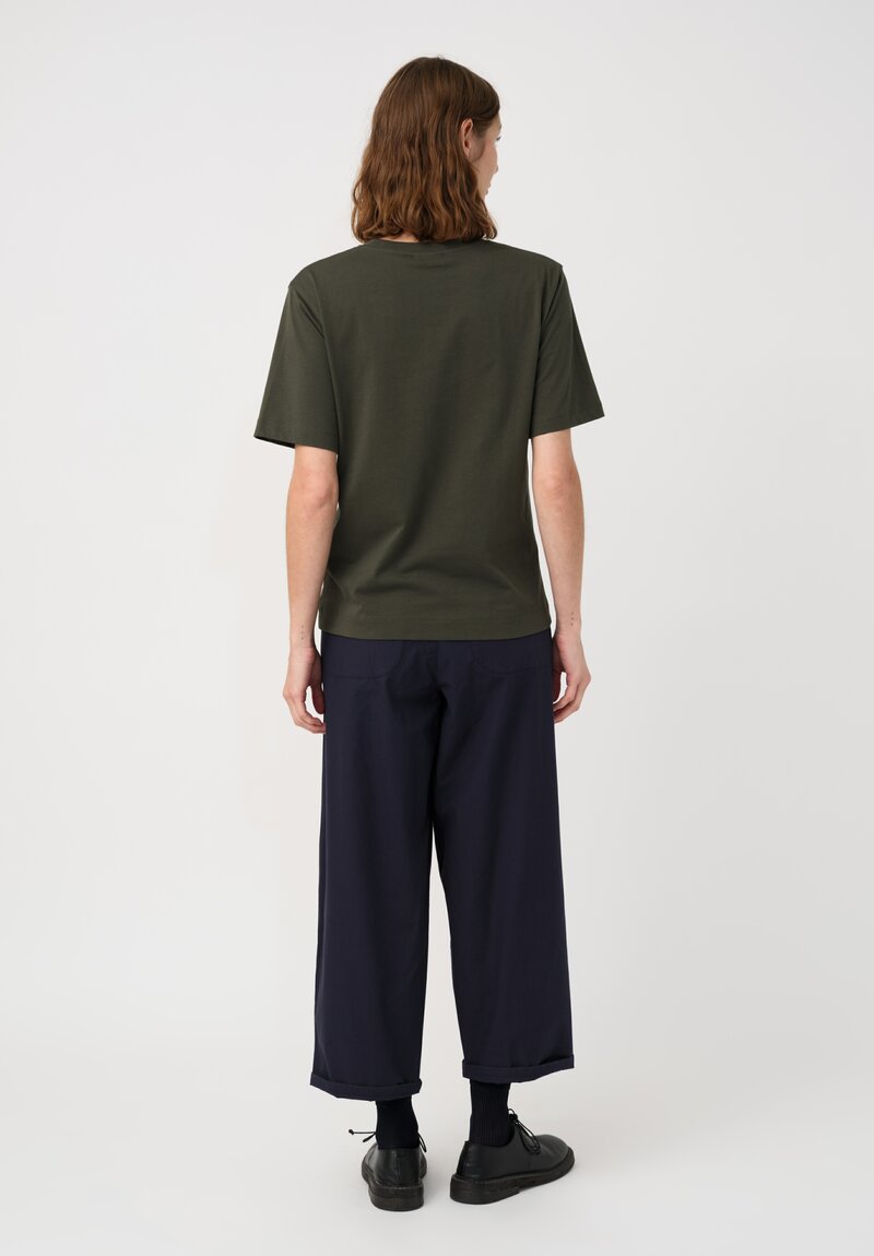 Dries Van Noten Woven Cotton Heydu Crew Neck T-Shirt
