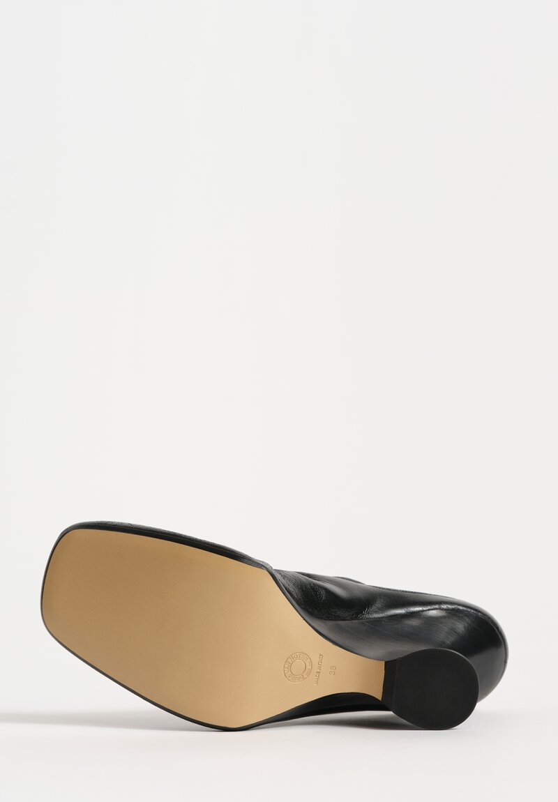Dries Van Noten Calf & Lamb Leather Sculptural Wedge Slingbacks