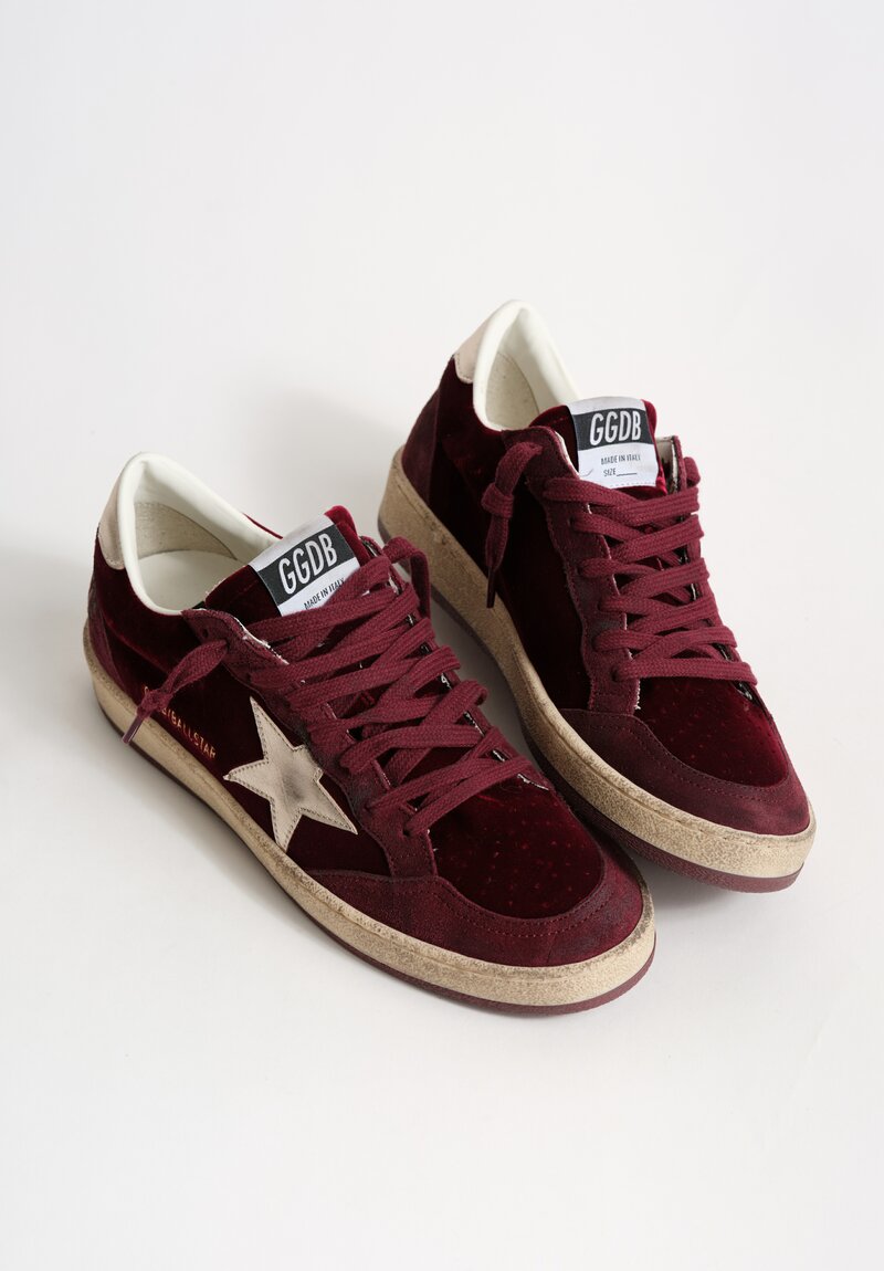 Golden Goose Ballstar Velvet Upper Suede Toe and Spur Laminated Star and Heel