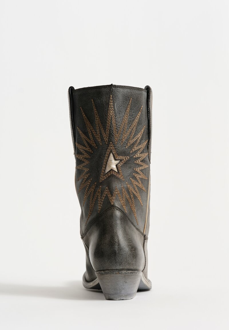 Golden Goose Wish Star Leather Cowboy Boot