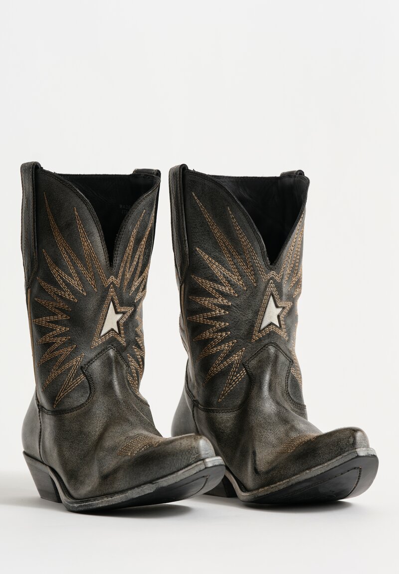 Golden Goose Wish Star Leather Cowboy Boot