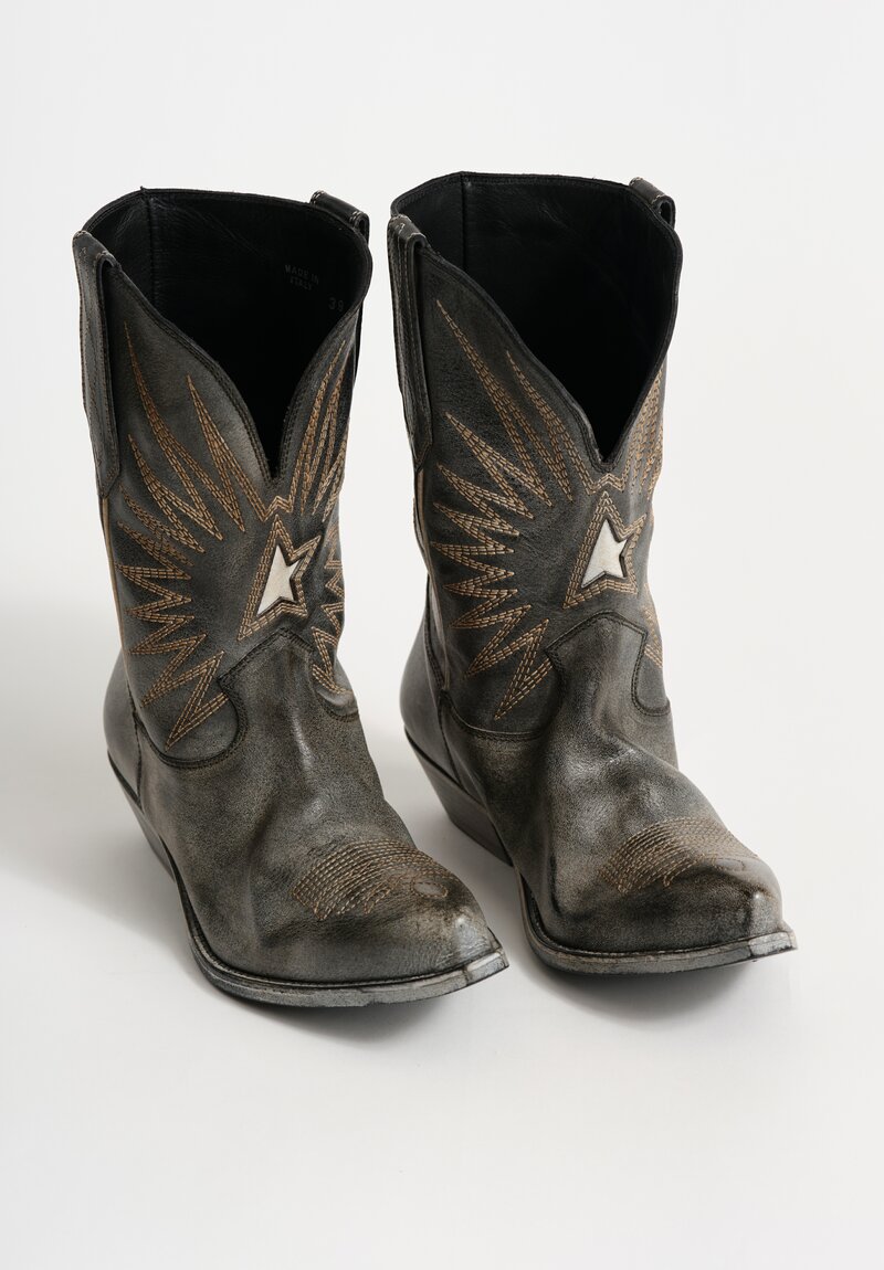 Golden Goose Wish Star Leather Cowboy Boot