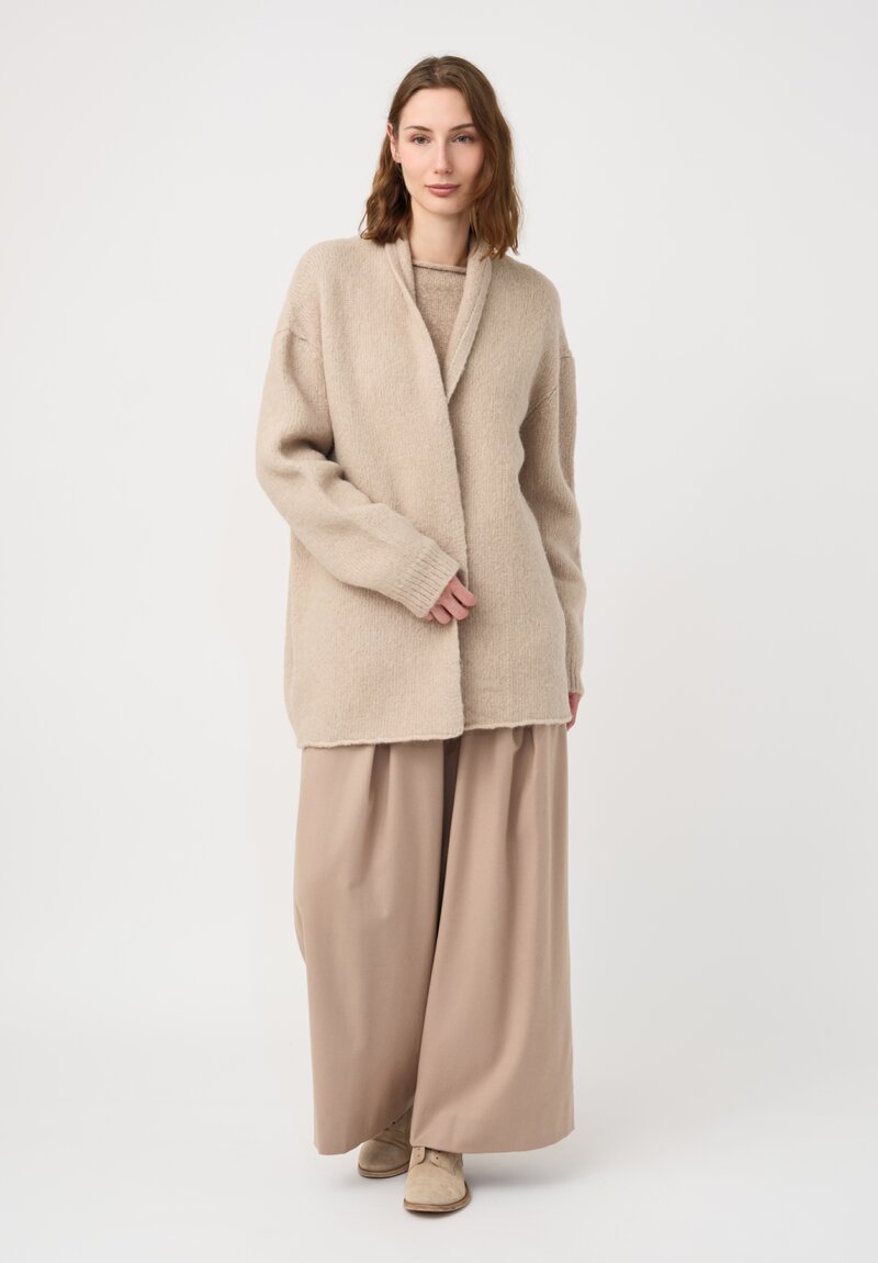 Lauren Manoogian Super Baby Alpaca Cashmere Rolled Edge Boatneck Sweater