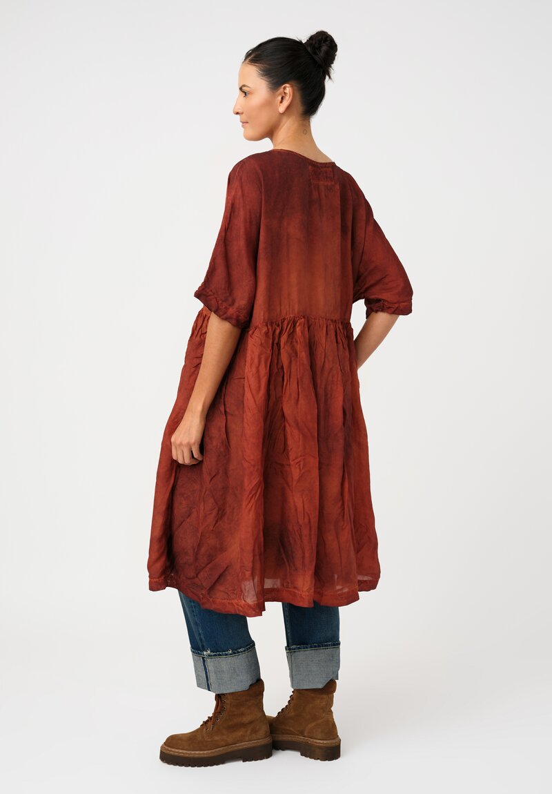 Rundholz DIP Overdyed Scoop Neck Plissé Dress