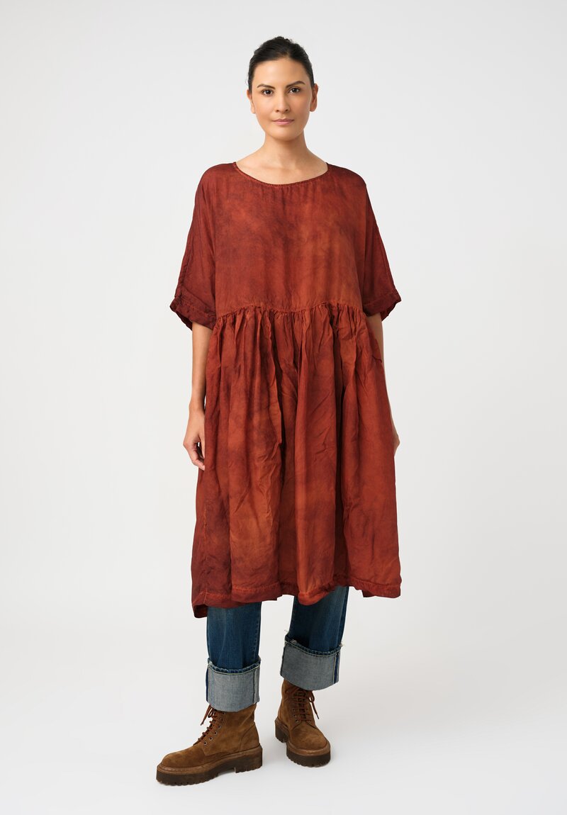 Rundholz DIP Overdyed Scoop Neck Plissé Dress