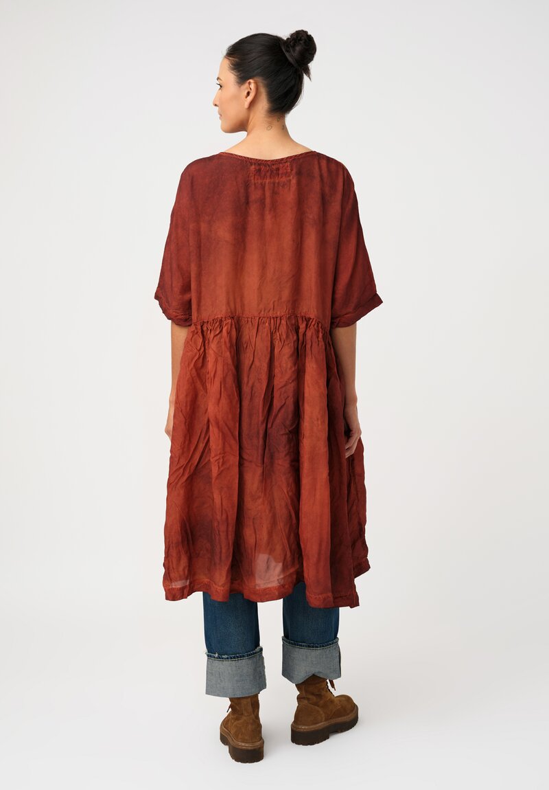 Rundholz DIP Overdyed Scoop Neck Plissé Dress