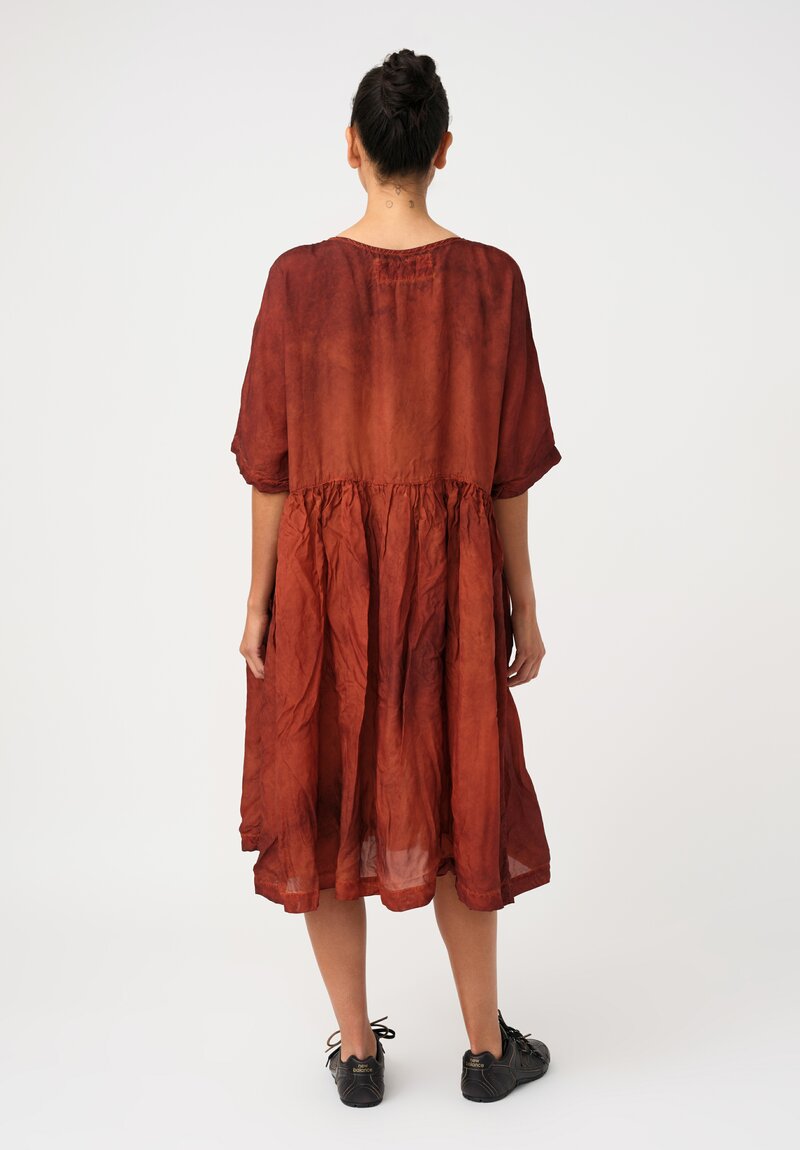 Rundholz DIP Overdyed Scoop Neck Plissé Dress