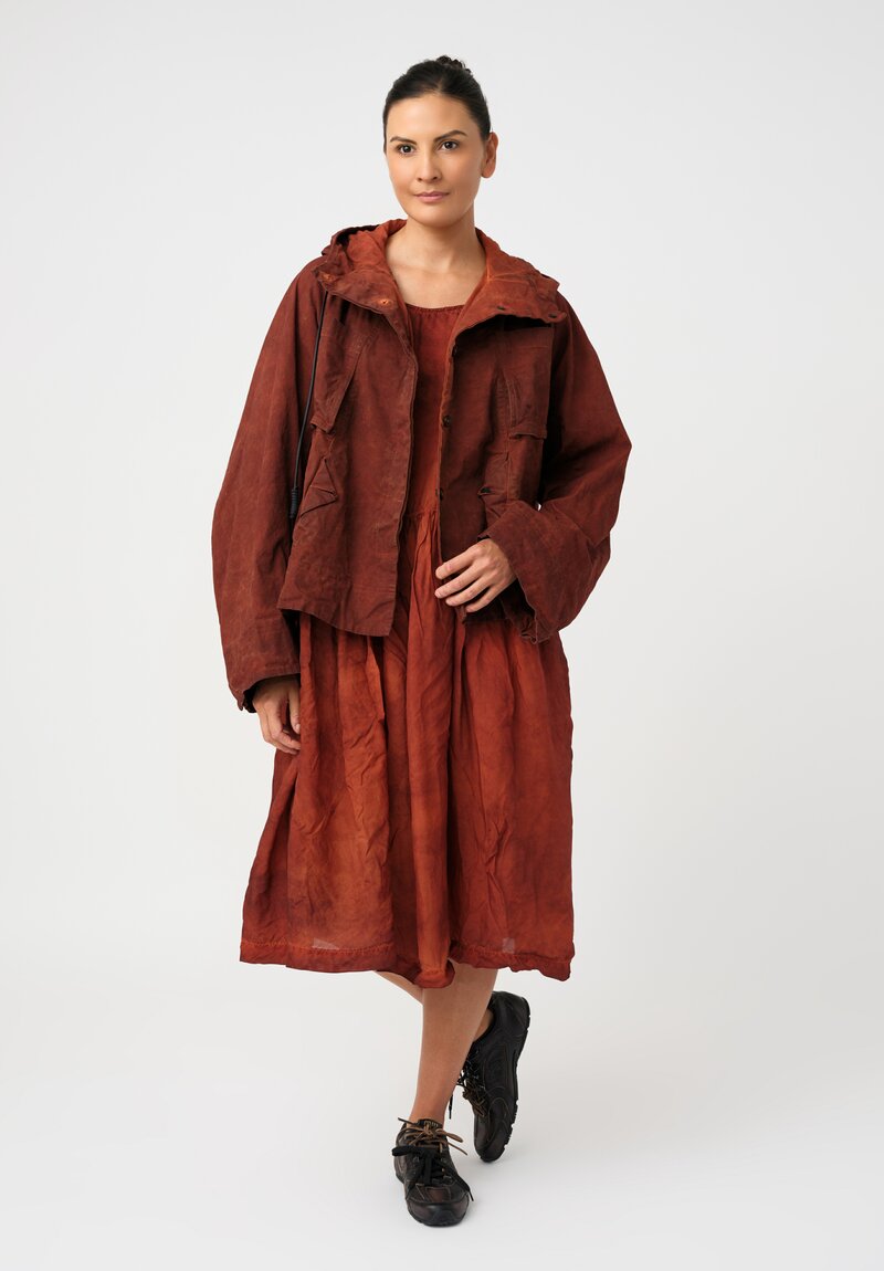 Rundholz DIP Overdyed Scoop Neck Plissé Dress