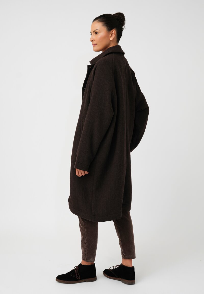 Casey Casey Thermal Oliver Coat in Caffe Brown