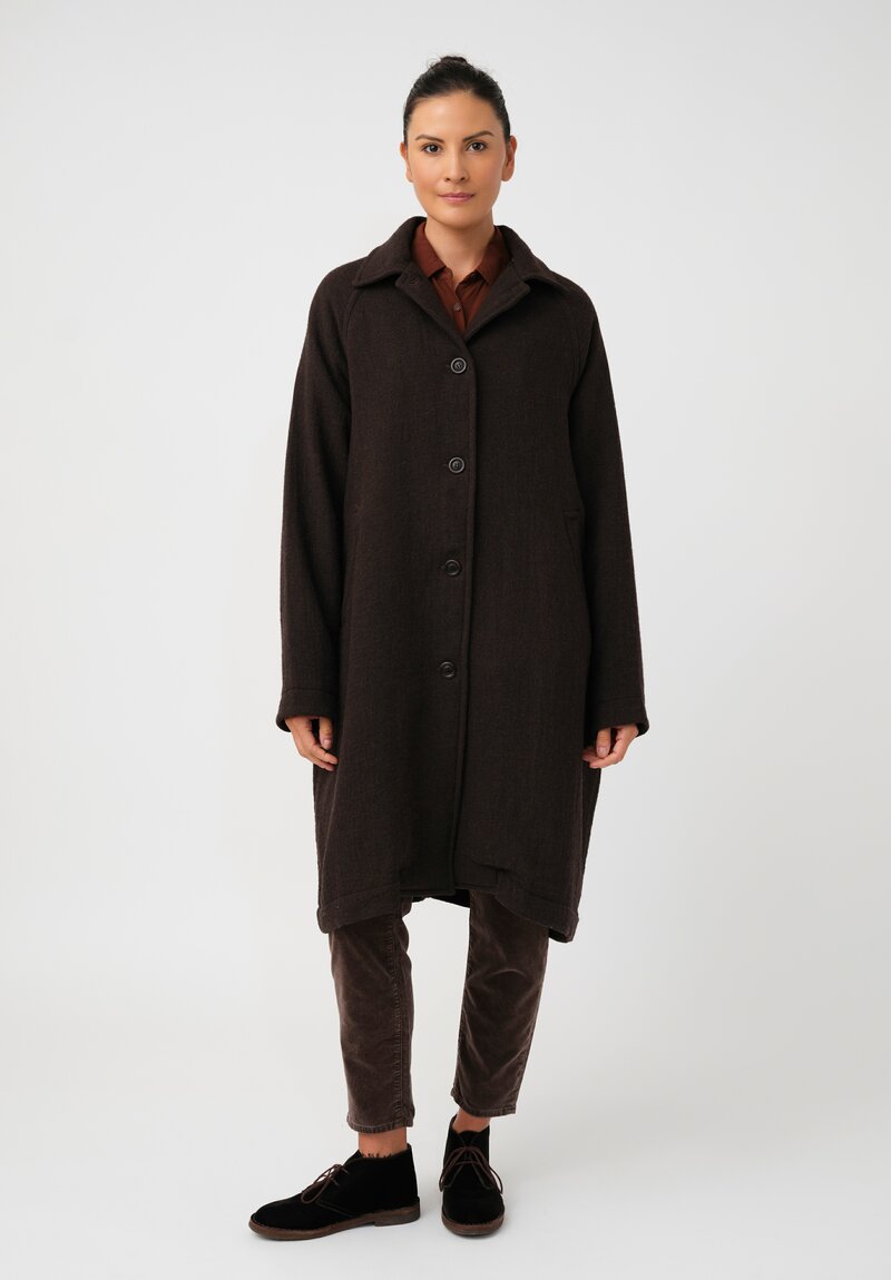 Casey Casey Thermal Oliver Coat in Caffe Brown