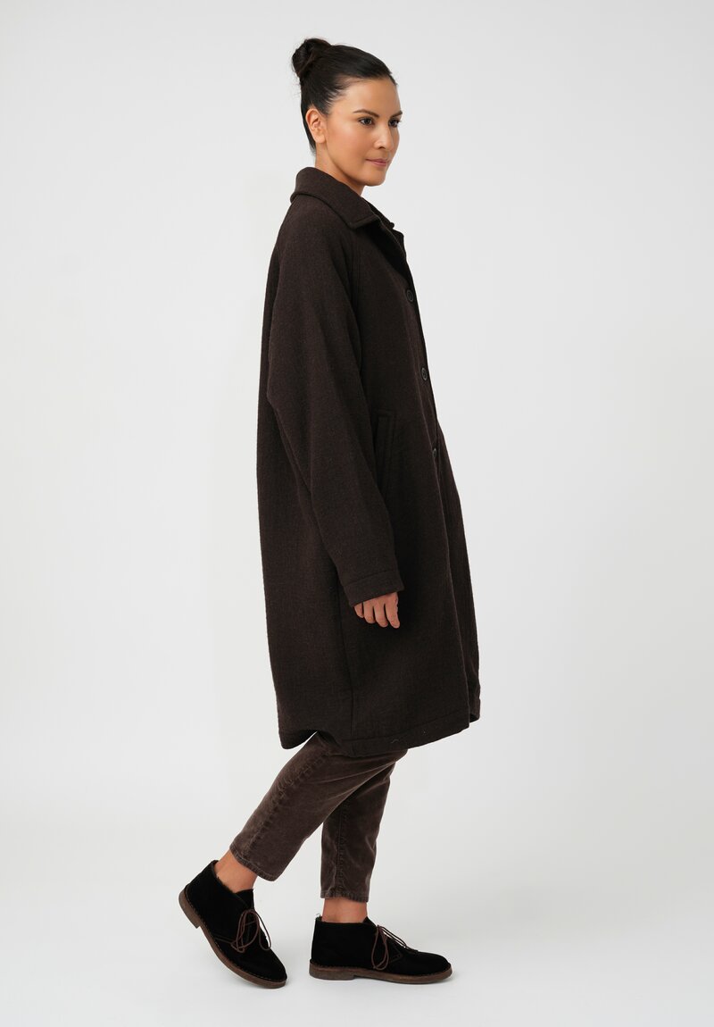 Casey Casey Thermal Oliver Coat in Caffe Brown