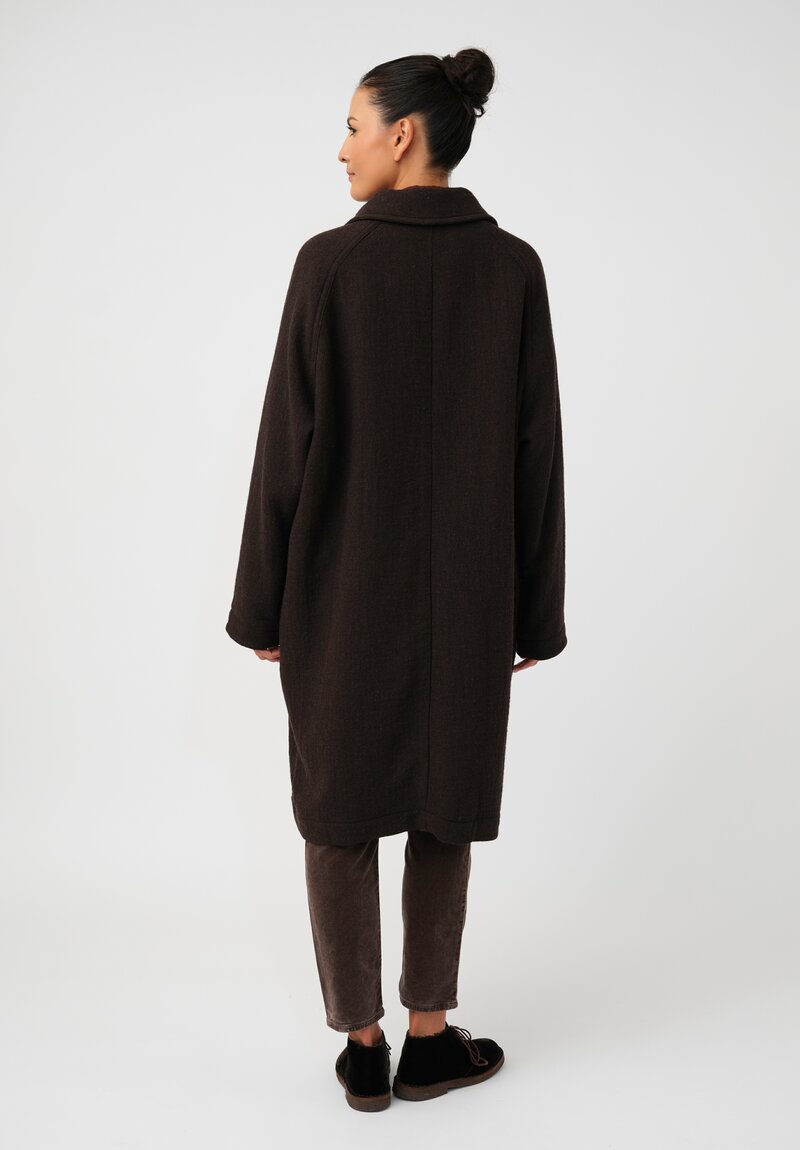 Casey Casey Thermal Oliver Coat in Caffe Brown