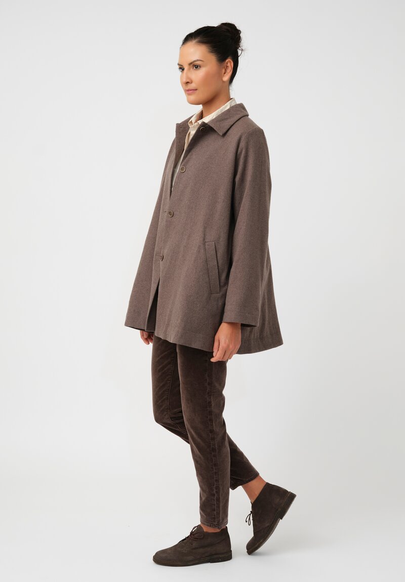 Casey Casey Thermal Cashmere Soleil Button-Down Jacket in Oatmeal Grey
