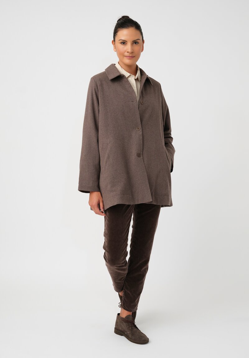 Casey Casey Thermal Cashmere Soleil Button-Down Jacket in Oatmeal Grey