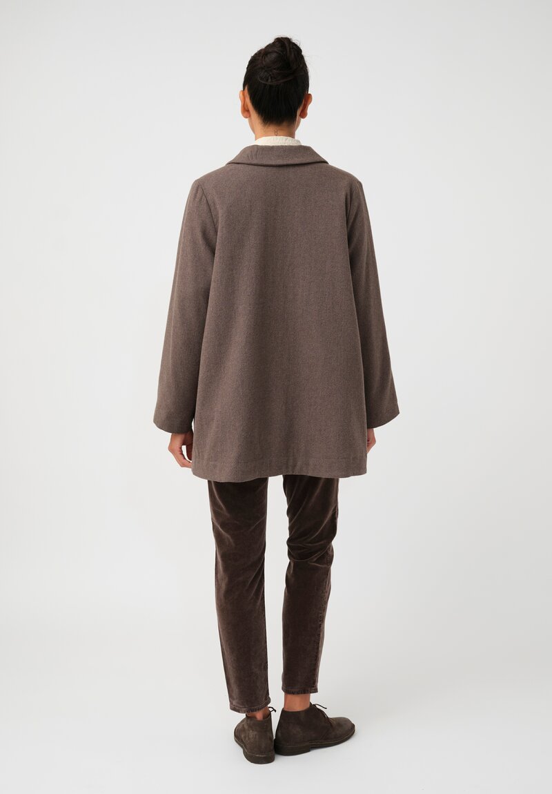 Casey Casey Thermal Cashmere Soleil Button-Down Jacket in Oatmeal Grey