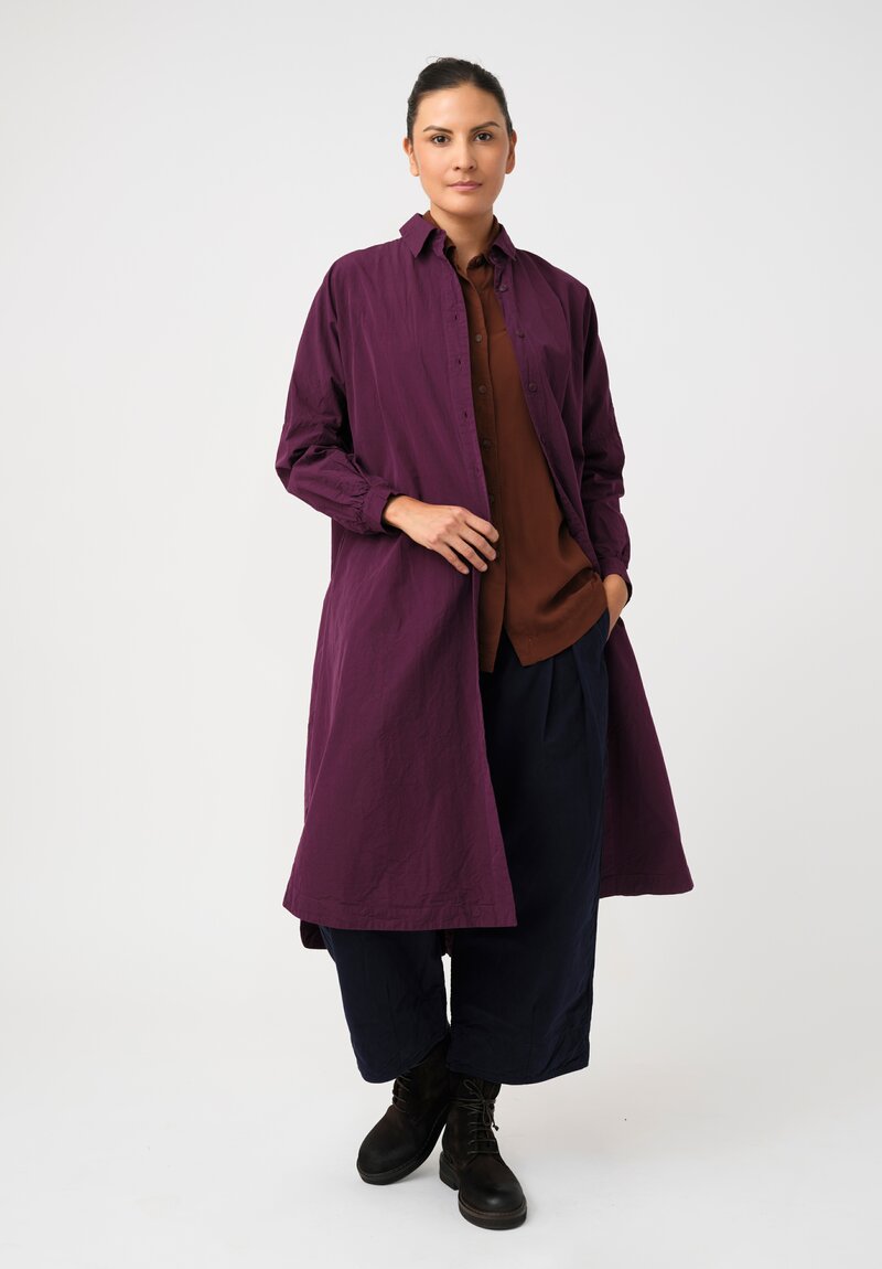 Casey Casey Tissue Squarbi Button-Down Top in Cinnamon Brown